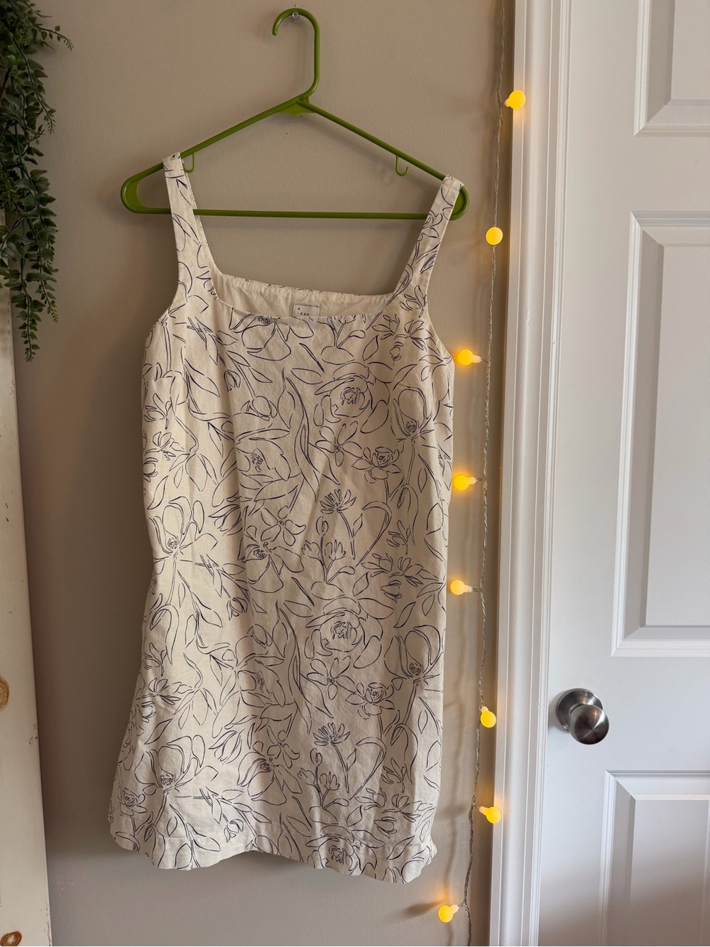 a new day Cream Tank Dress with Navy Sketch Floral